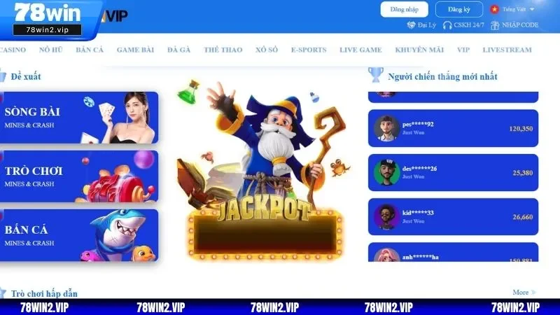 Gói chào mừng và vòng quay miễn phí tại 78win casino